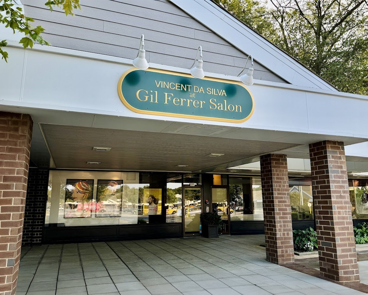 The storefront of Gil Ferrer Salon at Bridgehampton Commons